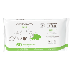 ALPHANOVA BEBE LINGETTES NETTOYANTES A L'HUILE D'AMANDE DOUCE BIO *60
