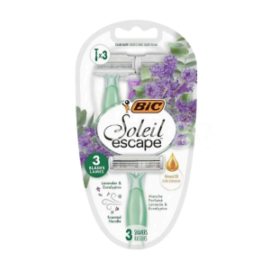 BIC RASOIR SOLEIL ESCAPE 3 LAMES LAVANDE EUCALYPTUS 3 PIECES