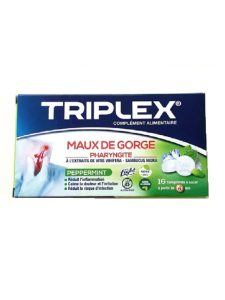 TRIPLEX MAUX DE GORGE MENTHE 16 Comprimes