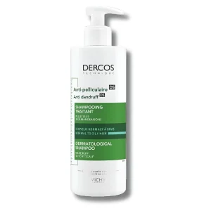 VICHY DERCOS - SHAMPOING TRAITANT ANTI-PELLICULAIRE CHEVEUX NORMAUX A GRAS 390 ML